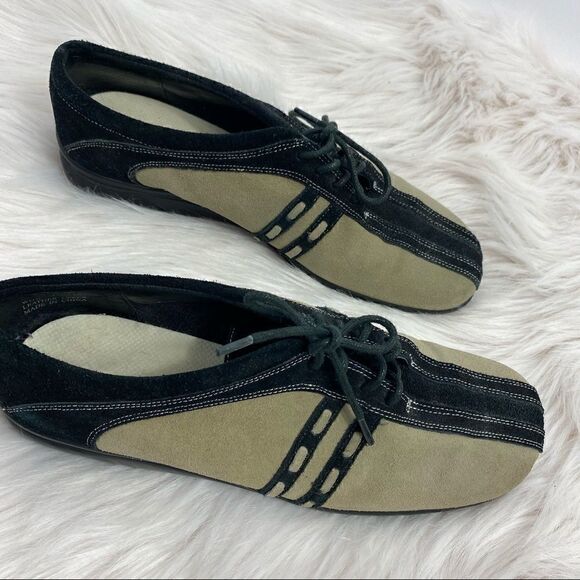 David Tate Tan/Black Oxford Tie Shoes - Picture 3 of 8